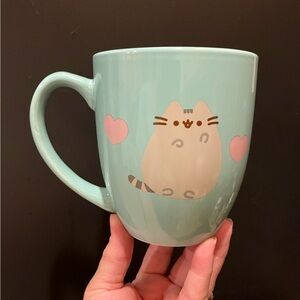Pusheen Cat Mint Green and Pink Mug 17oz.